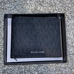 MK mens black wallet